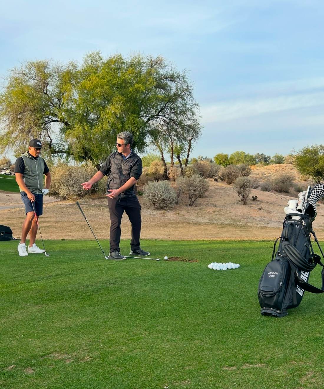 Addison coaching in the desert